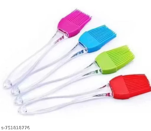 Premium Heat Resistant Silicone Pastry Brush | Oil & Butter Basting Brush for Baking, BBQ & Cooking | Food Grade Kitchen Tool | Pack of 2