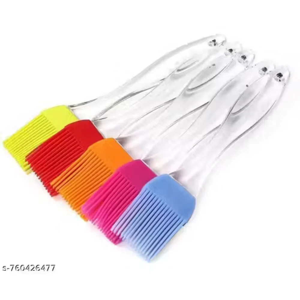 Premium Heat Resistant Silicone Pastry Brush | Oil & Butter Basting Brush for Baking, BBQ & Cooking | Food Grade Kitchen Tool | PACK OF 2