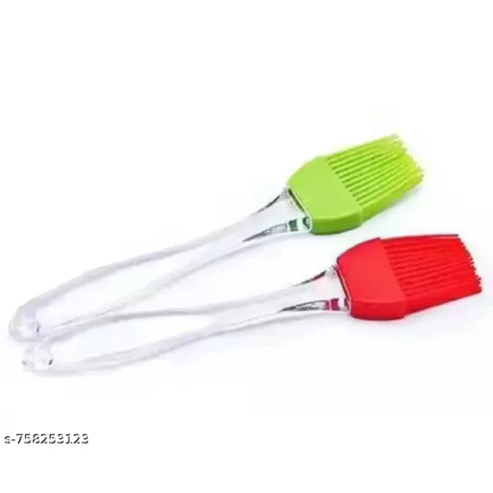Premium Heat Resistant Silicone Pastry Brush | Oil & Butter Basting Brush for Baking, BBQ & Cooking | Food Grade Kitchen Tool | PACK OF 2