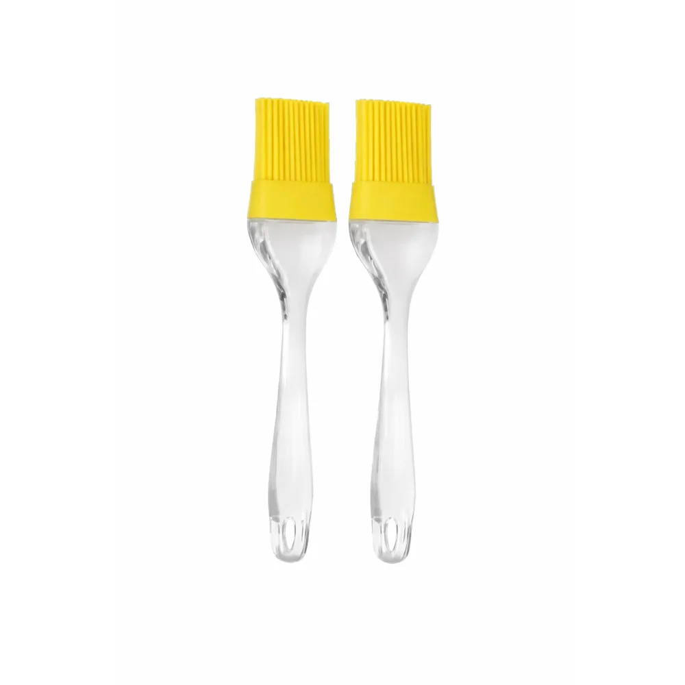 Premium Heat Resistant Silicone Pastry Brush | Oil & Butter Basting Brush for Baking, BBQ & Cooking | Food Grade Kitchen Tool | PACK OF 2