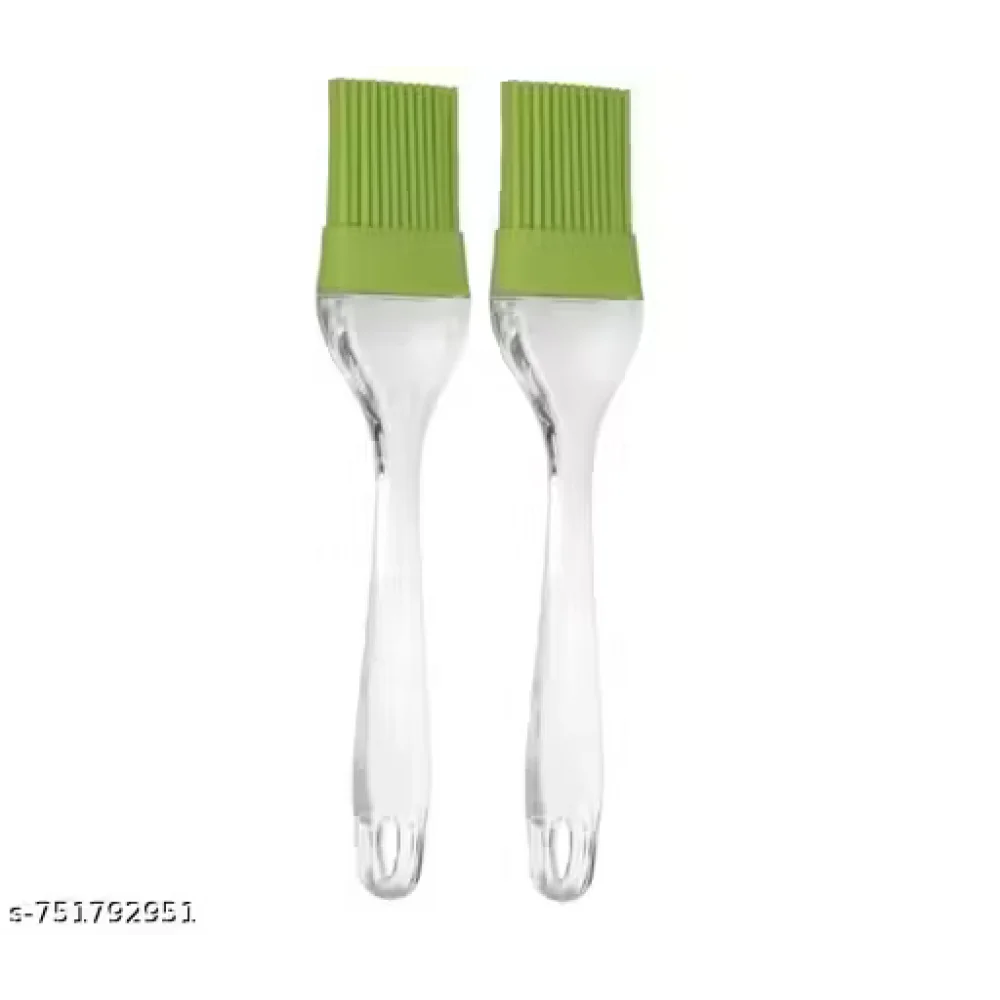 Premium Heat Resistant Silicone Pastry Brush | Oil & Butter Basting Brush for Baking, BBQ & Cooking | Food Grade Kitchen Tool | PACK OF 2