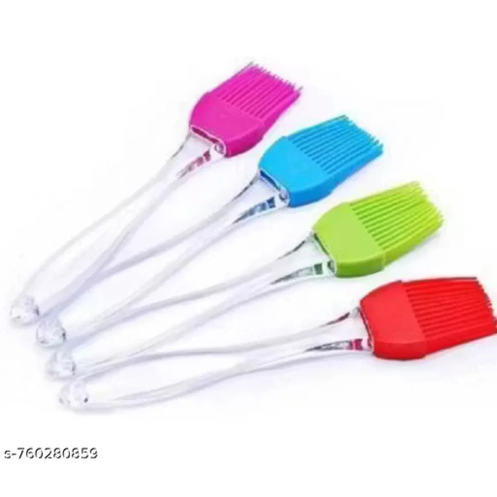 Premium Heat Resistant Silicone Pastry Brush | Oil & Butter Basting Brush for Baking, BBQ & Cooking | Food Grade Kitchen Tool | PACK OF 2