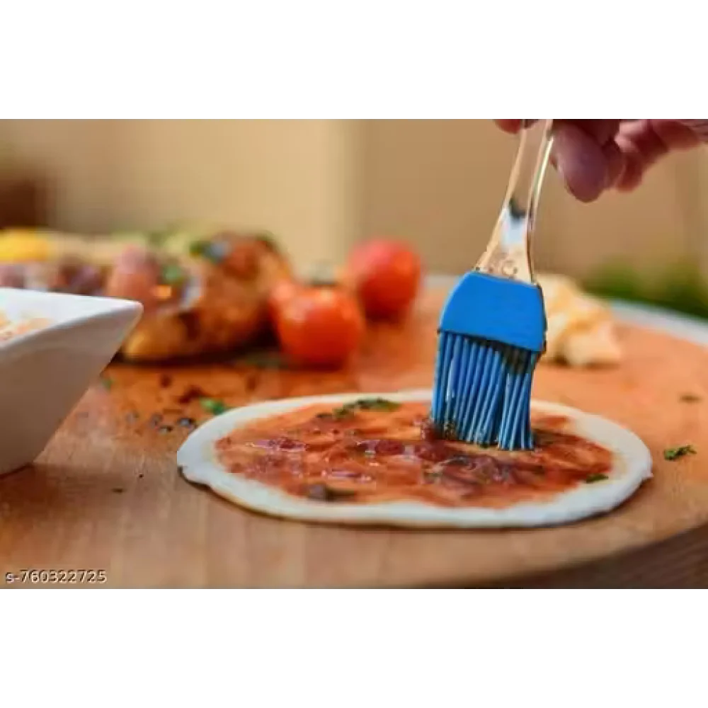 Premium Heat Resistant Silicone Pastry Brush | Oil & Butter Basting Brush for Baking, BBQ & Cooking | Food Grade Kitchen Tool | PACK OF 2