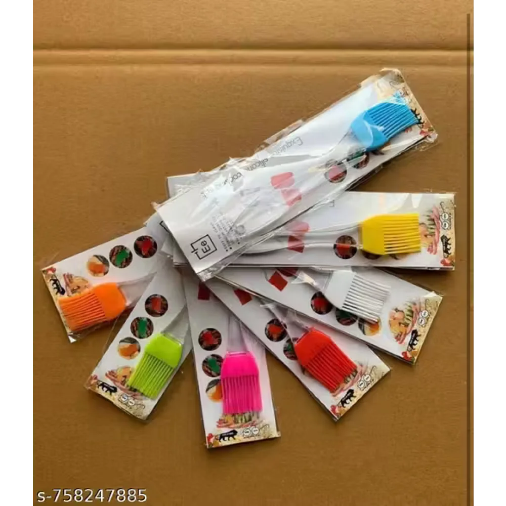 Premium Heat Resistant Silicone Pastry Brush | Oil & Butter Basting Brush for Baking, BBQ & Cooking | Food Grade Kitchen Tool | PACK OF 2