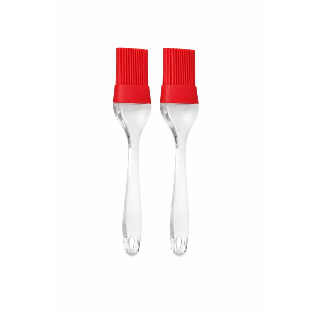 Premium Heat Resistant Silicone Pastry Brush | Oil & Butter Basting Brush for Baking, BBQ & Cooking | Food Grade Kitchen Tool | PACK OF 2