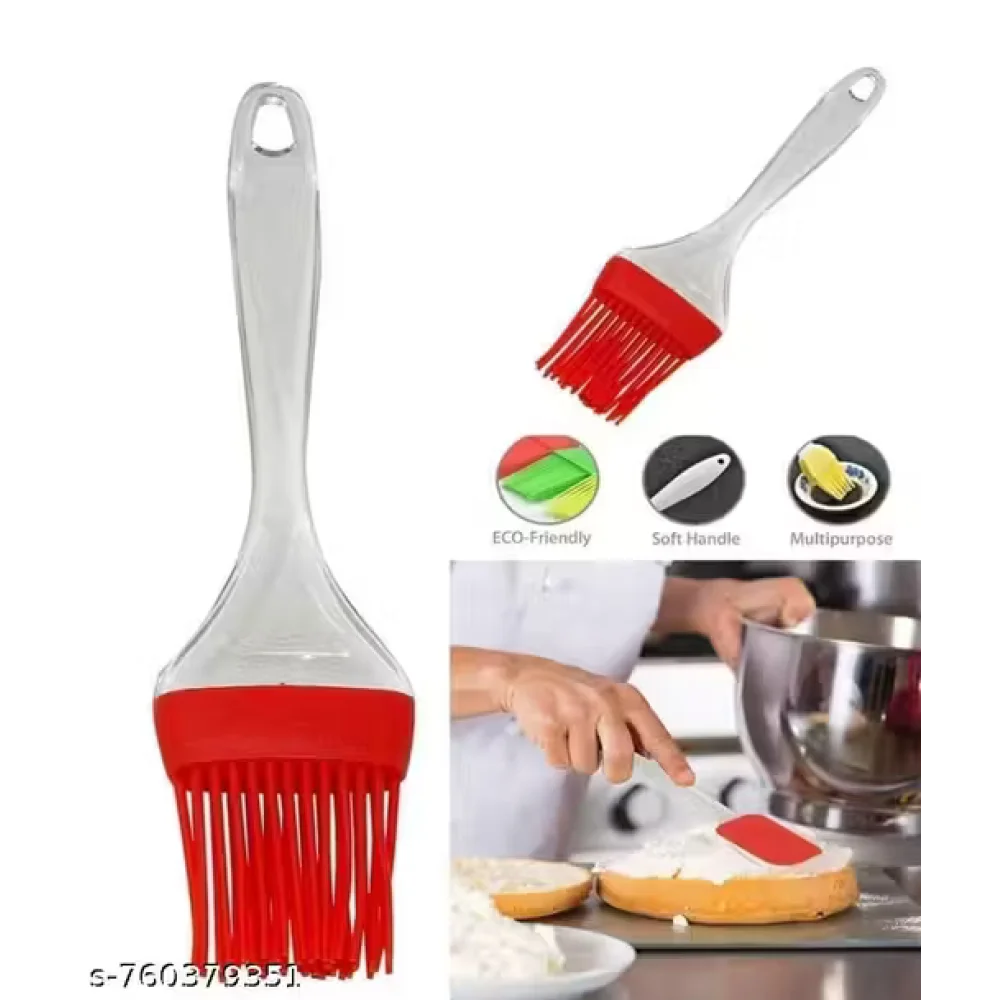 Premium Heat Resistant Silicone Pastry Brush | Oil & Butter Basting Brush for Baking, BBQ & Cooking | Food Grade Kitchen Tool | PACK OF 2