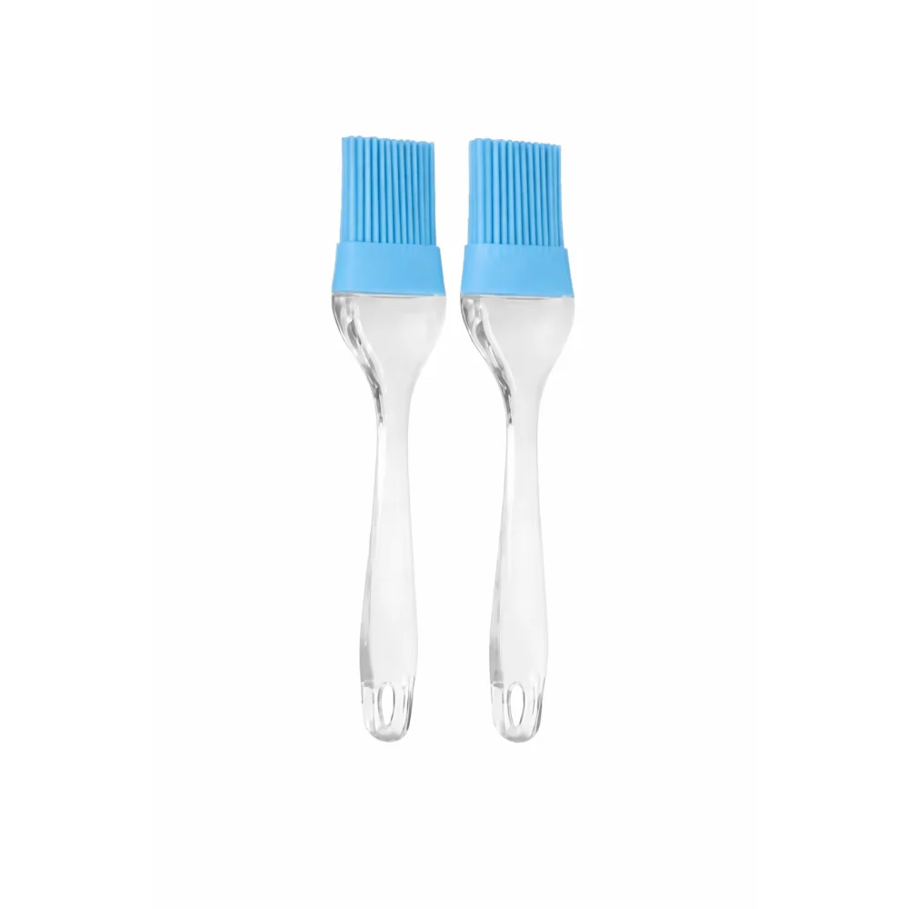 Premium Heat Resistant Silicone Pastry Brush | Oil & Butter Basting Brush for Baking, BBQ & Cooking | Food Grade Kitchen Tool | PACK OF 2
