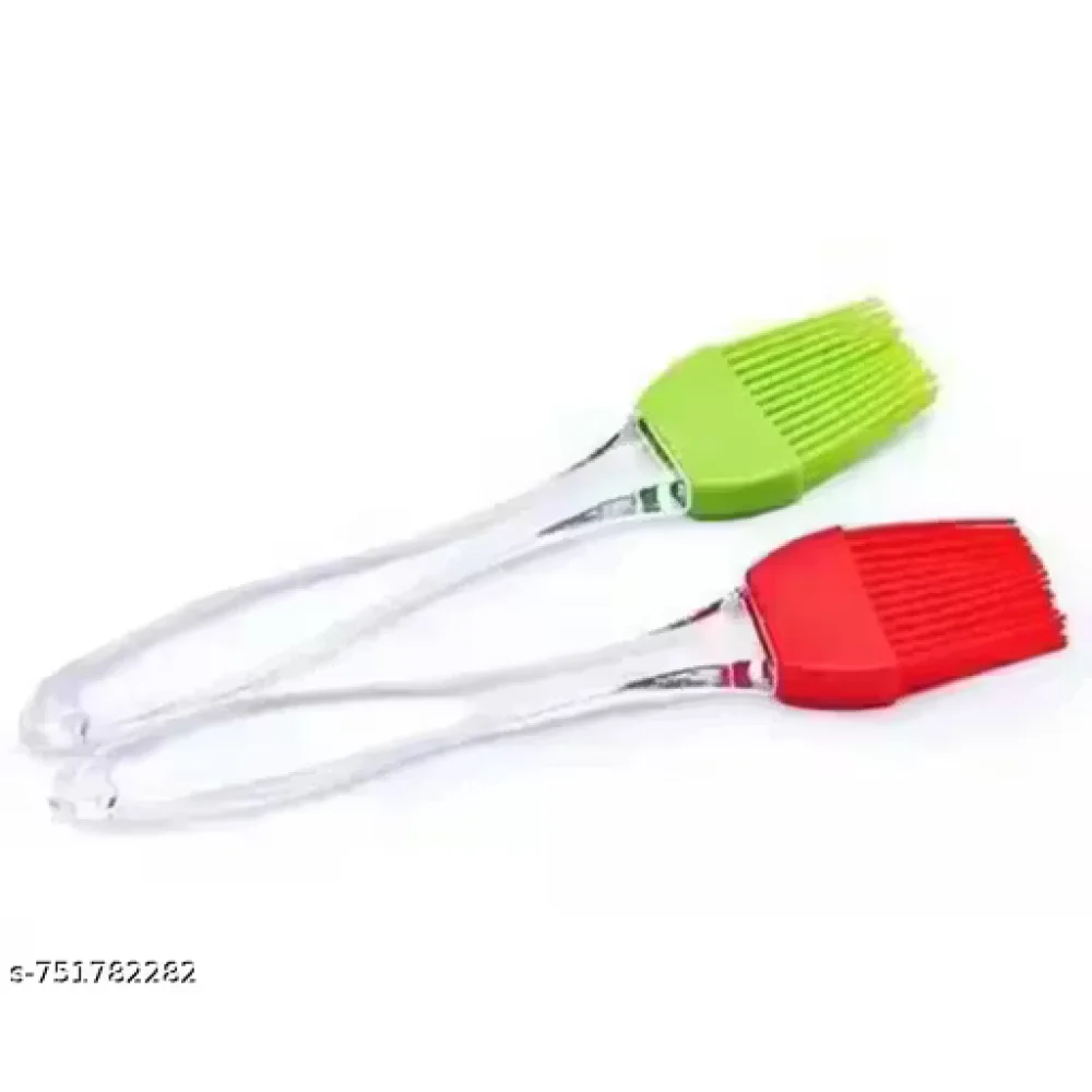 Premium Heat Resistant Silicone Pastry Brush | Oil & Butter Basting Brush for Baking, BBQ & Cooking | Food Grade Kitchen Tool | PACK OF 2