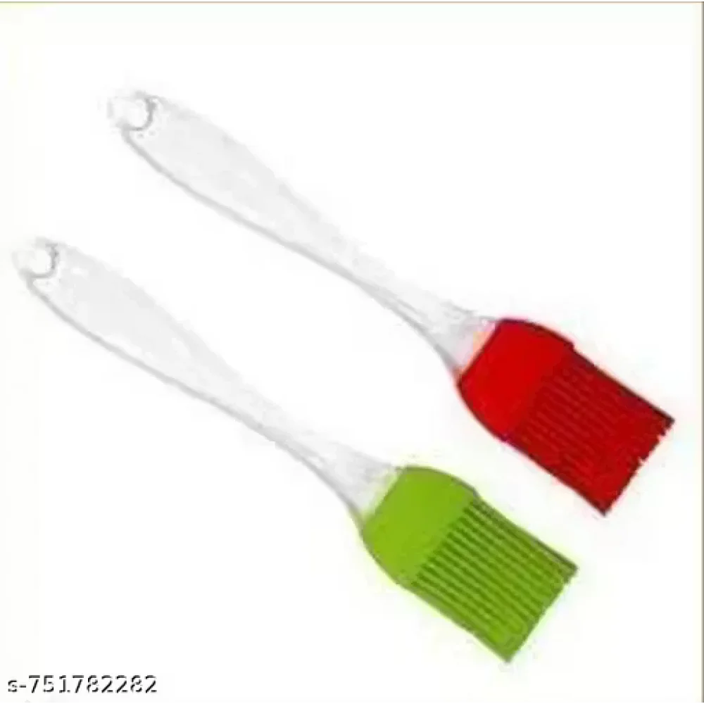 Premium Heat Resistant Silicone Pastry Brush | Oil & Butter Basting Brush for Baking, BBQ & Cooking | Food Grade Kitchen Tool | PACK OF 2