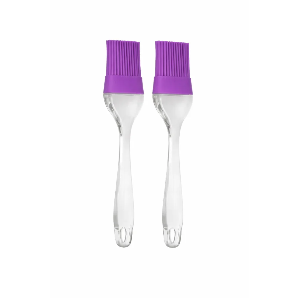 Premium Heat Resistant Silicone Pastry Brush | Oil & Butter Basting Brush for Baking, BBQ & Cooking | Food Grade Kitchen Tool | PACK OF 2