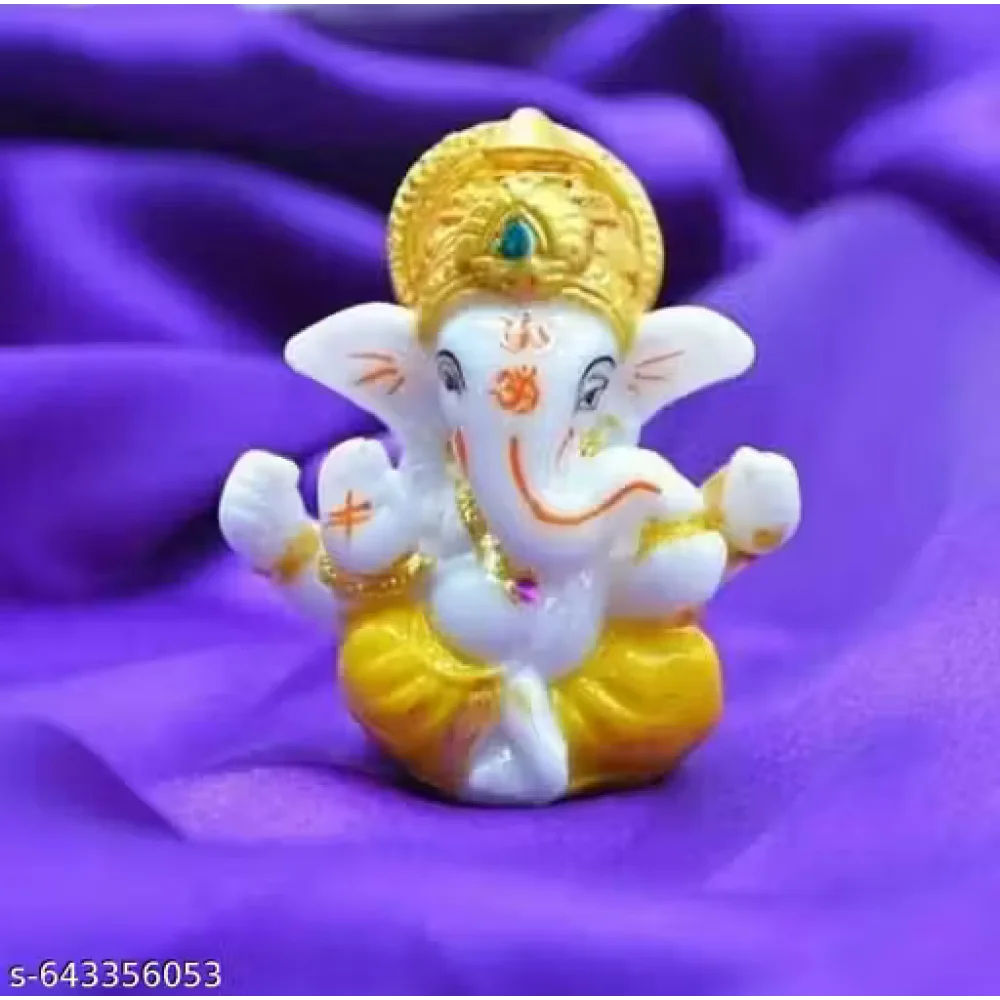 Handcrafted Ganeshji Idol with Pagri – Decorative Lord Ganesha Statue for Home & Pooja