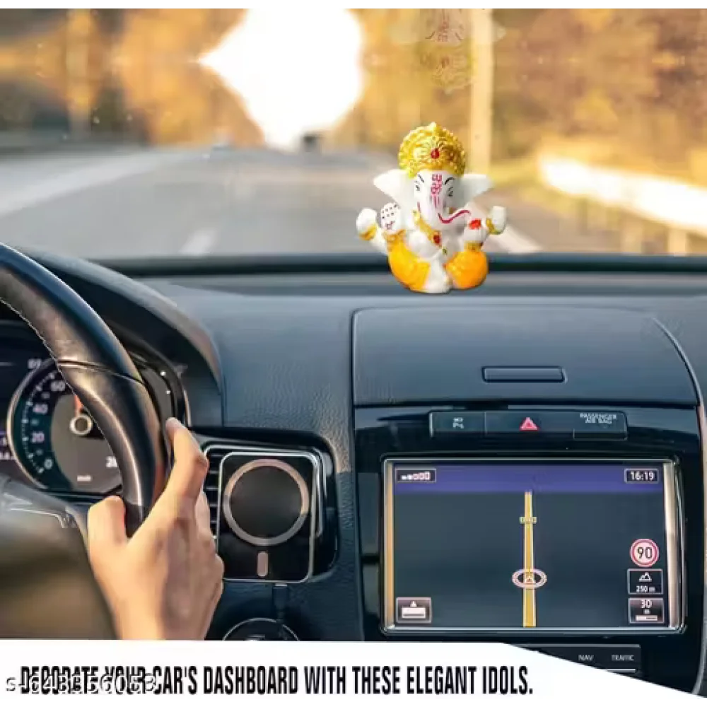 Handcrafted Ganeshji Idol with Pagri – Decorative Lord Ganesha Statue for Home & Pooja