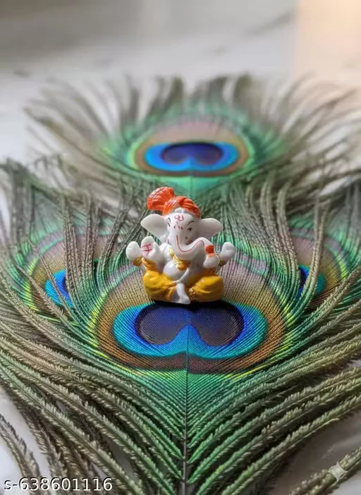 Handcrafted Ganeshji Idol with Pagri – Decorative Lord Ganesha Statue for Home & Pooja