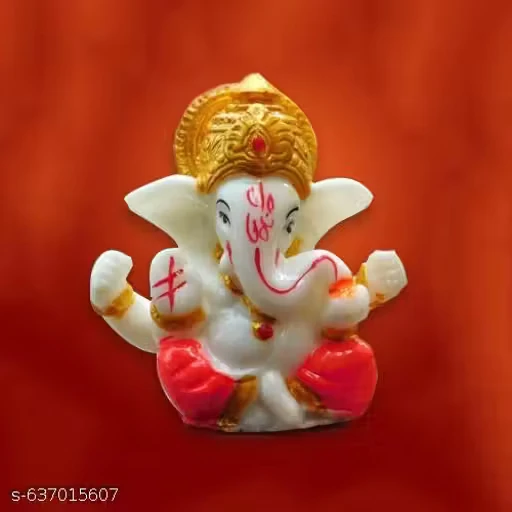 Handcrafted Ganeshji Idol with Pagri – Decorative Lord Ganesha Statue for Home & Pooja