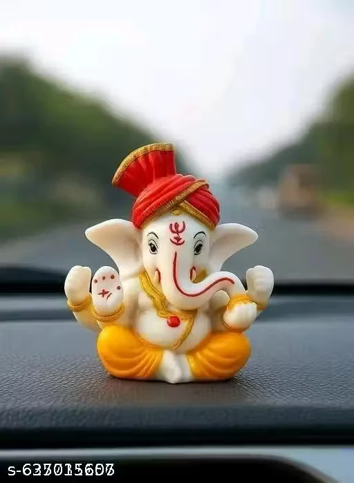 Handcrafted Ganeshji Idol with Pagri – Decorative Lord Ganesha Statue for Home & Pooja