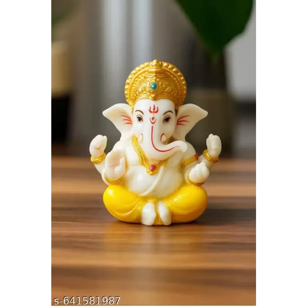 Handcrafted Ganeshji Idol with Pagri – Decorative Lord Ganesha Statue for Home & Pooja