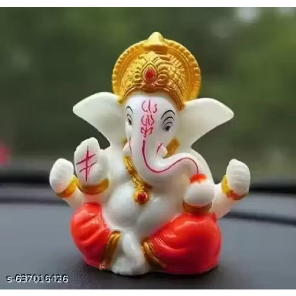 Handcrafted Ganeshji Idol with Pagri – Decorative Lord Ganesha Statue for Home & Pooja