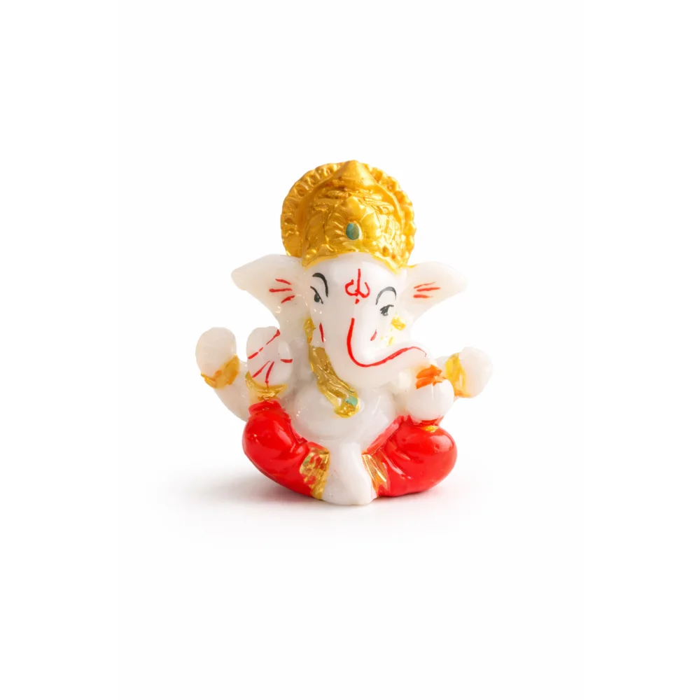 Handcrafted Ganeshji Idol with Pagri – Decorative Lord Ganesha Statue for Home & Pooja
