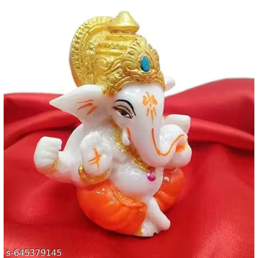 Handcrafted Ganeshji Idol with Pagri – Decorative Lord Ganesha Statue for Home & Pooja