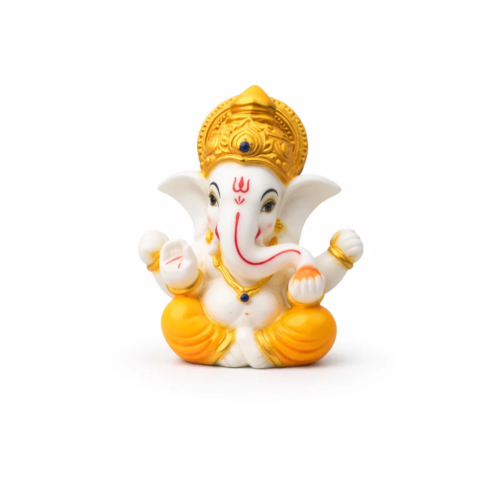 Handcrafted Ganeshji Idol with Pagri – Decorative Lord Ganesha Statue for Home & Pooja
