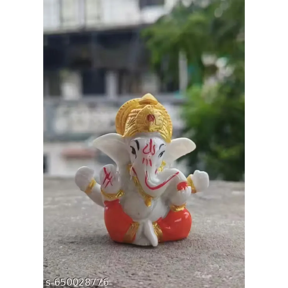 Handcrafted Ganeshji Idol with Pagri – Decorative Lord Ganesha Statue for Home & Pooja