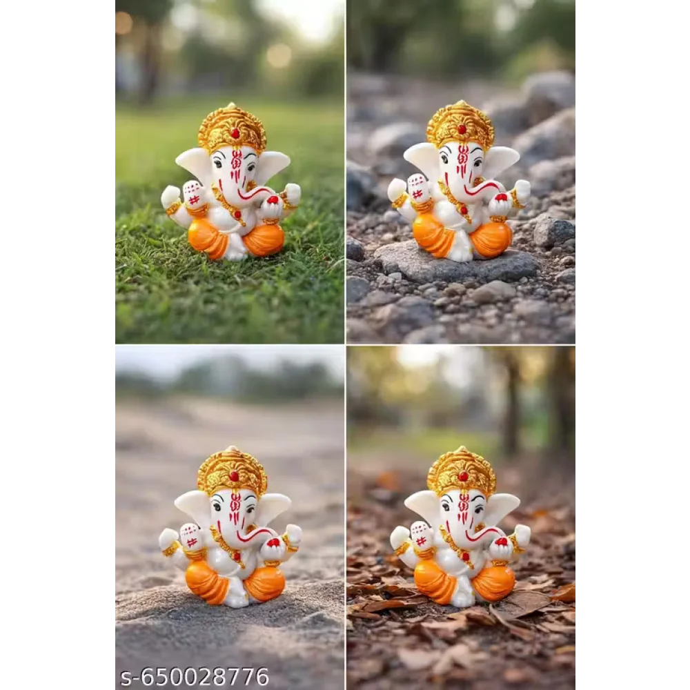 Handcrafted Ganeshji Idol with Pagri – Decorative Lord Ganesha Statue for Home & Pooja