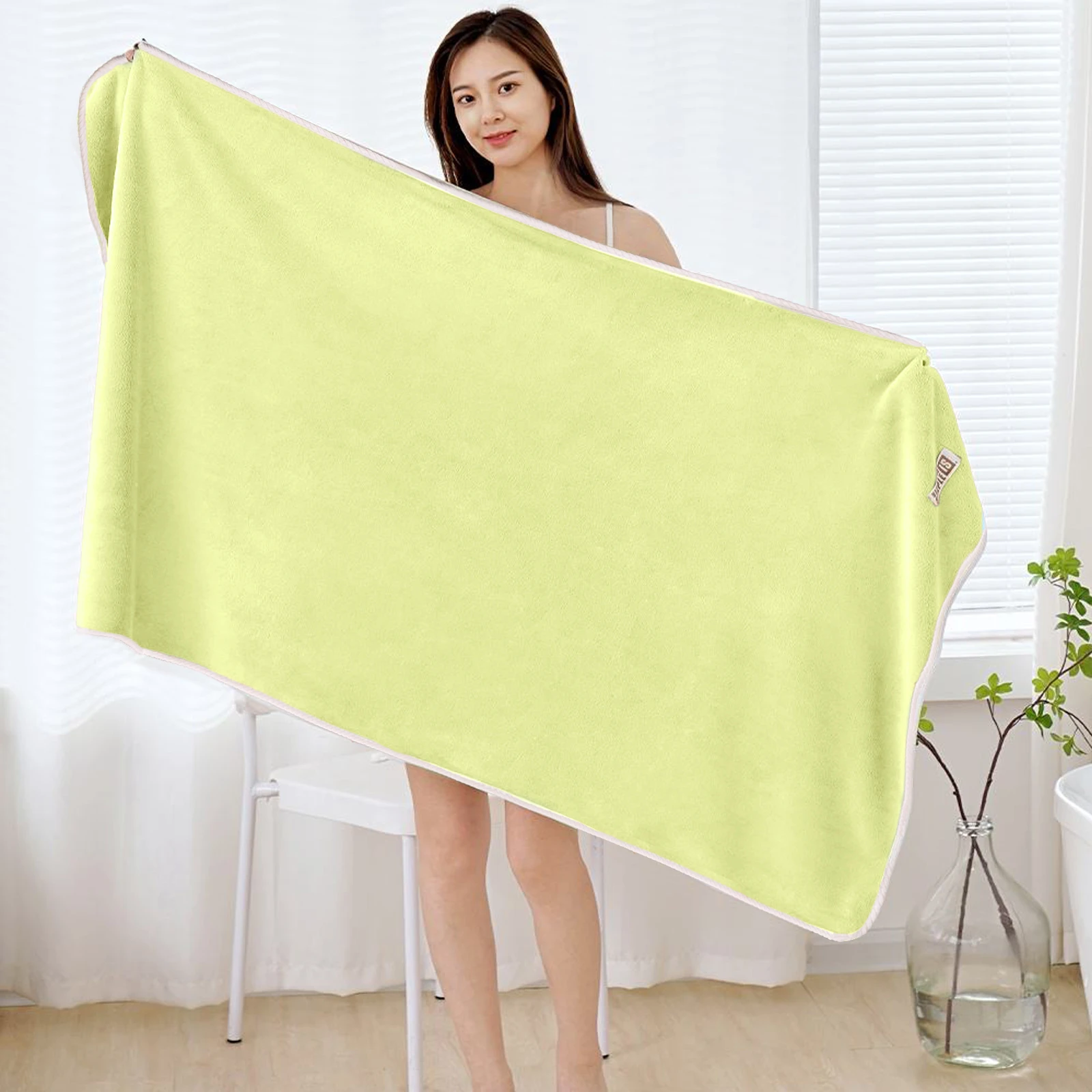 HOUSSE Oasis Microfiber Bath Towel 70×140 cm – Ultra Soft & Quick Dry, Super Absorbent Bath Towel for Bathroom, Kitchen, Gym & Travel | Lightweight & Durable (Sunbeam, 70×140)