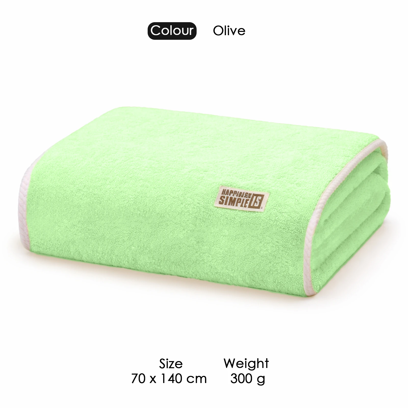 HOUSSE Oasis Microfiber Bath Towel 70×140 cm – Ultra Soft & Quick Dry, Super Absorbent Bath Towel for Bathroom, Kitchen, Gym & Travel | Lightweight & Durable (Olive, 70×140)