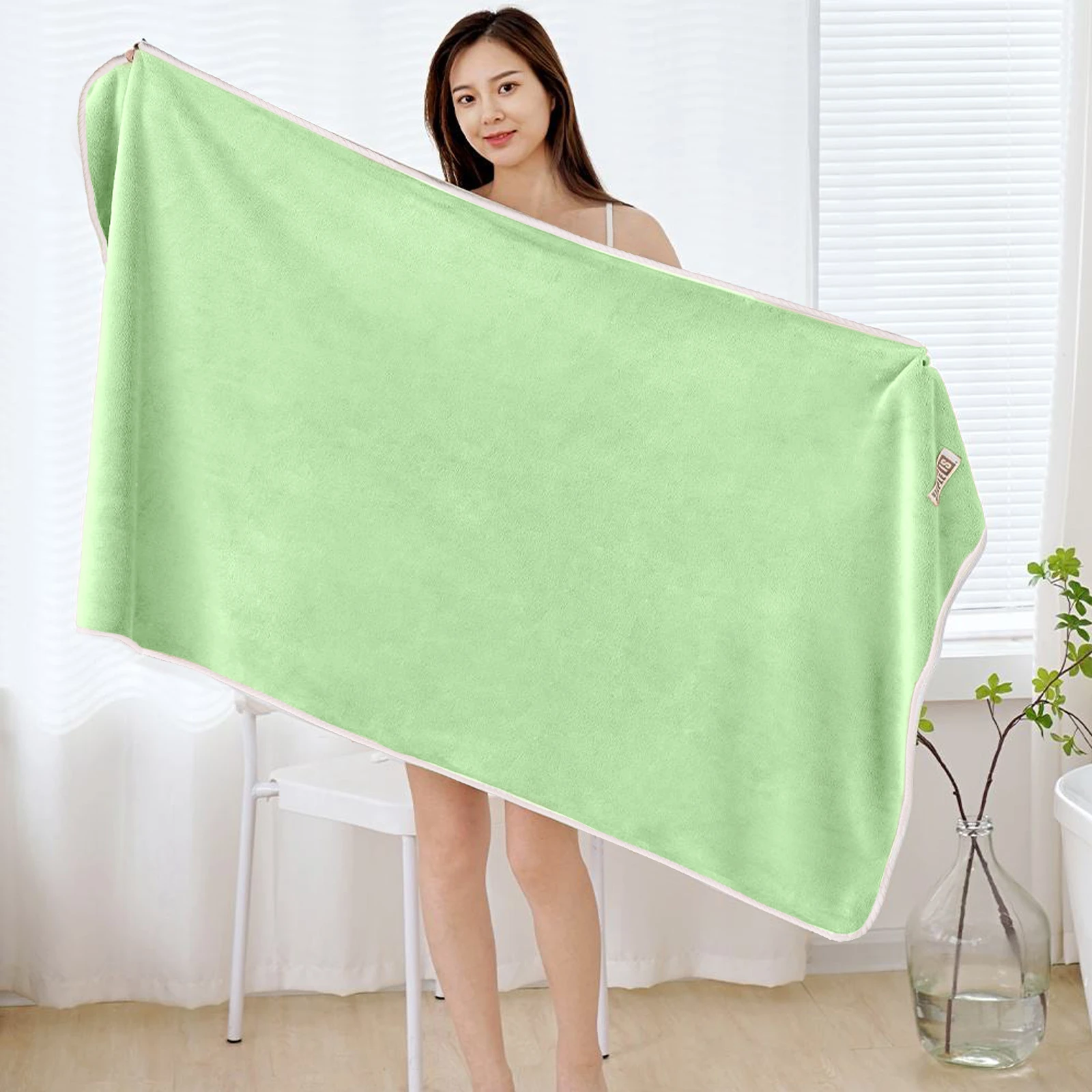 HOUSSE Oasis Microfiber Bath Towel 70×140 cm – Ultra Soft & Quick Dry, Super Absorbent Bath Towel for Bathroom, Kitchen, Gym & Travel | Lightweight & Durable (Olive, 70×140)