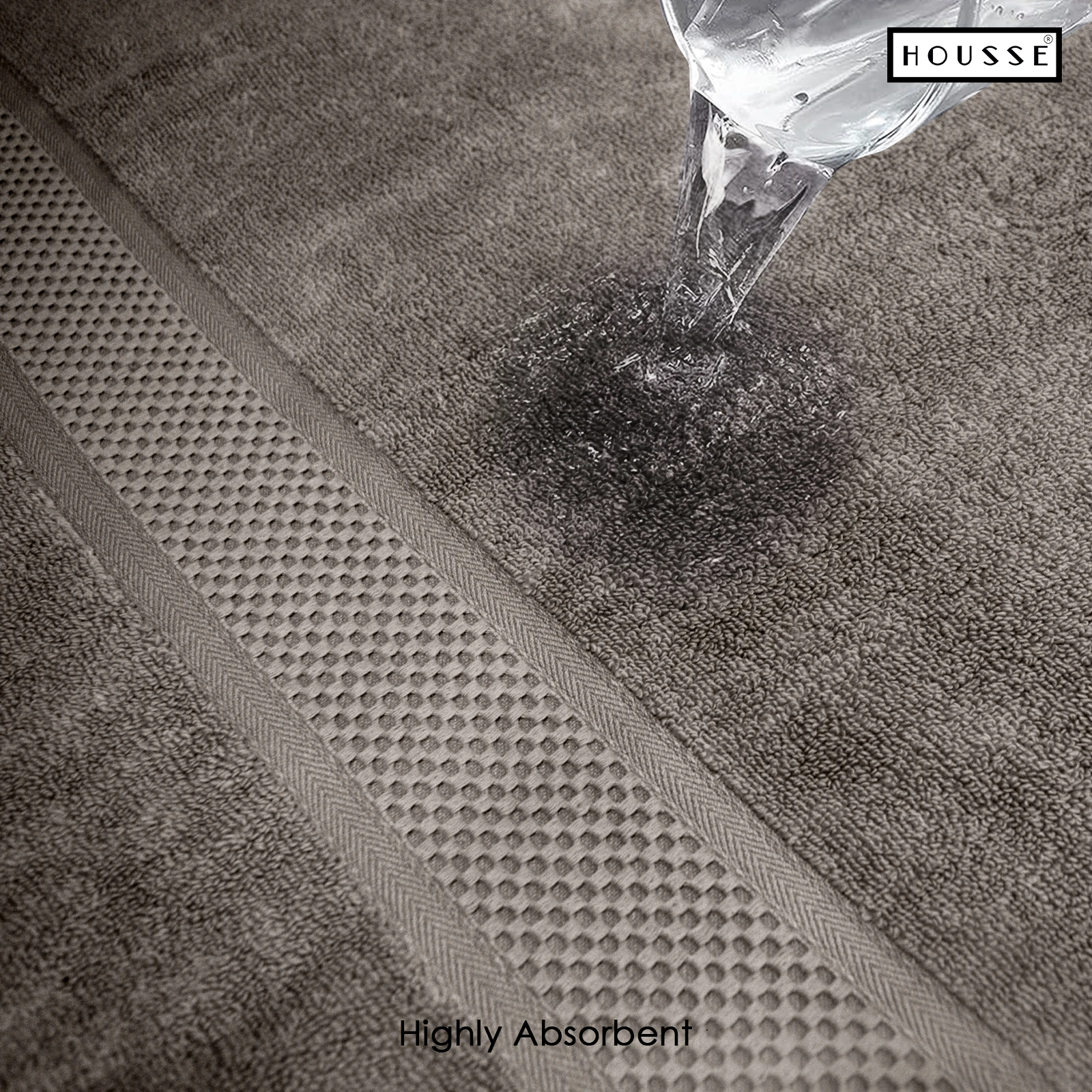 HOUSSE Nexora 100% Pure Cotton 600 GSM Bath Towel 75x150 cm – Extra Large, Ultra Soft, Quick Dry & Highly Absorbent Premium Towel for Home, Travel & Daily Use (Silk Sand)