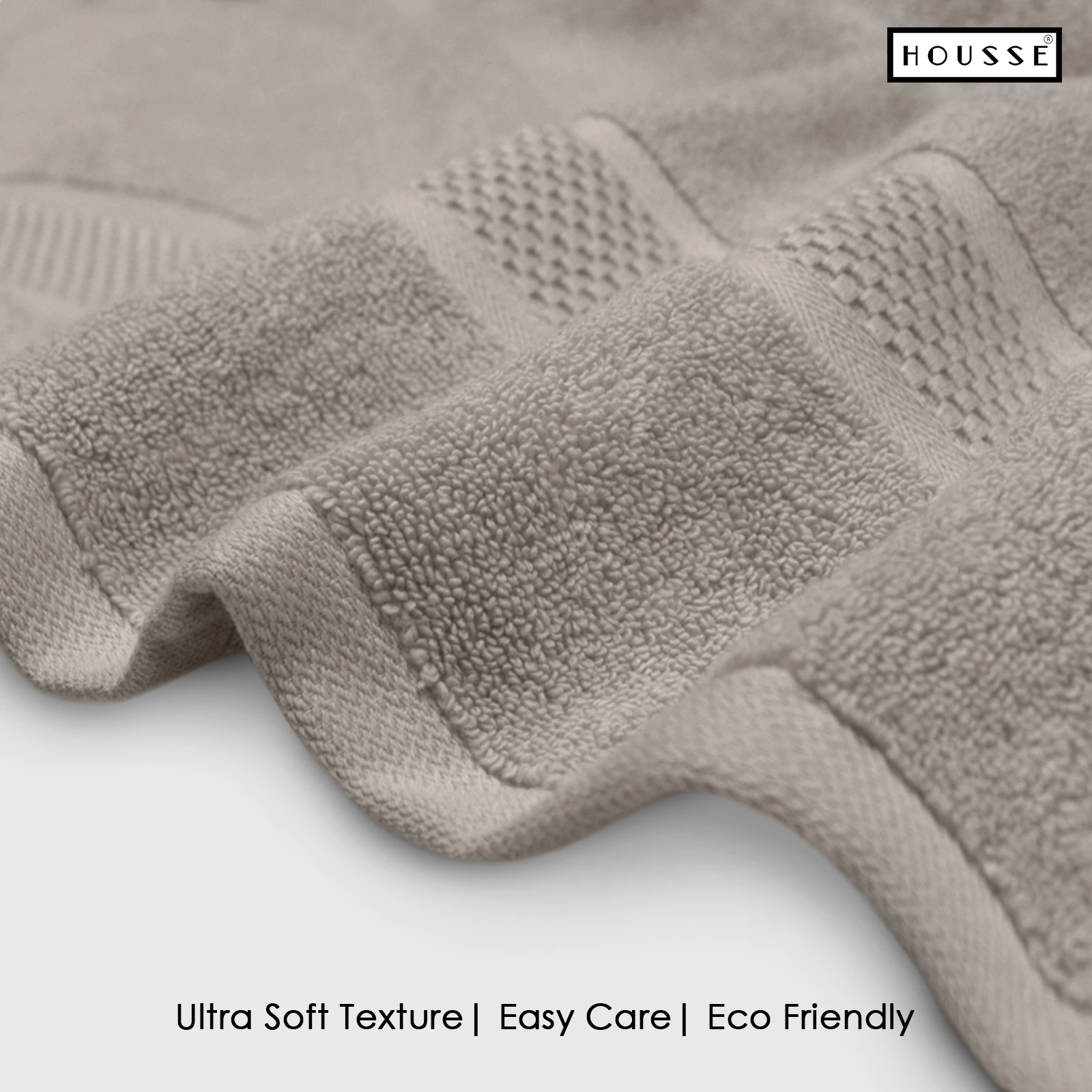 HOUSSE Nexora 100% Pure Cotton 600 GSM Bath Towel 75x150 cm – Extra Large, Ultra Soft, Quick Dry & Highly Absorbent Premium Towel for Home, Travel & Daily Use (Silk Sand)