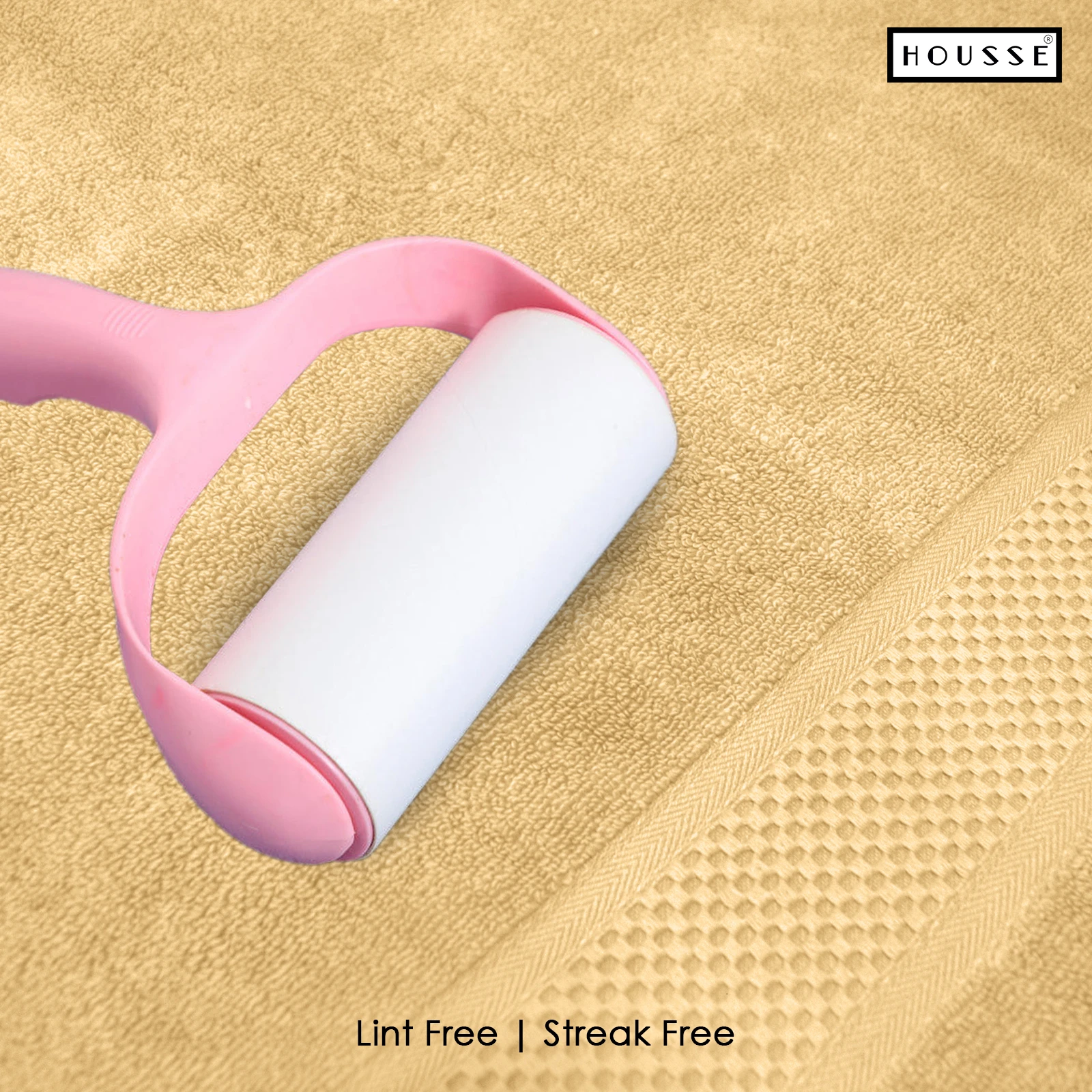 HOUSSE Nexora 100% Pure Cotton 600 GSM Bath Towel 75x150 cm – Extra Large, Ultra Soft, Quick Dry & Highly Absorbent Premium Towel for Home, Travel & Daily Use (Royal Almond)