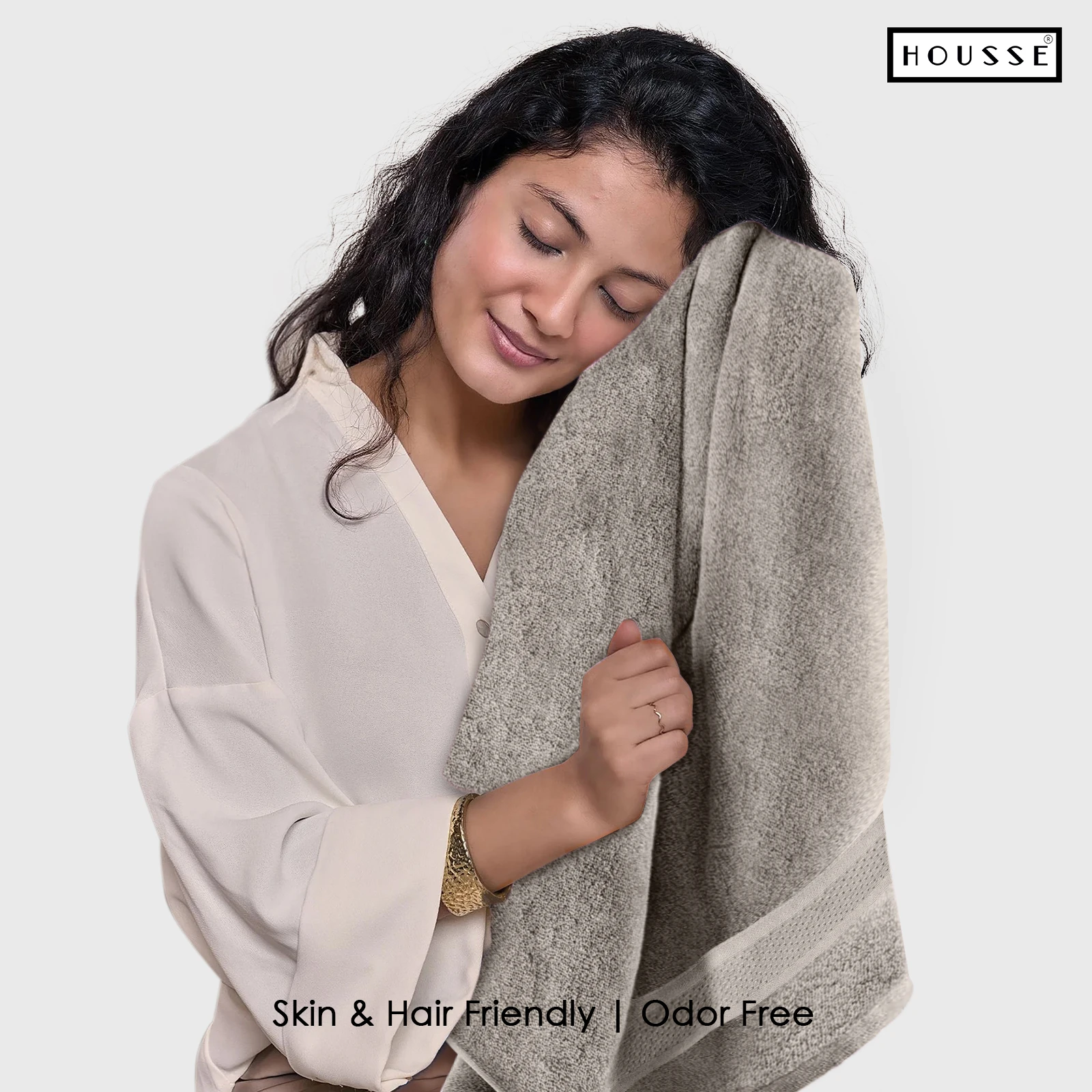 HOUSSE Nexora 100% Pure Cotton 600 GSM Bath Towel 75x150 cm – Extra Large, Ultra Soft, Quick Dry & Highly Absorbent Premium Towel for Home, Travel & Daily Use (Minimal Mist)