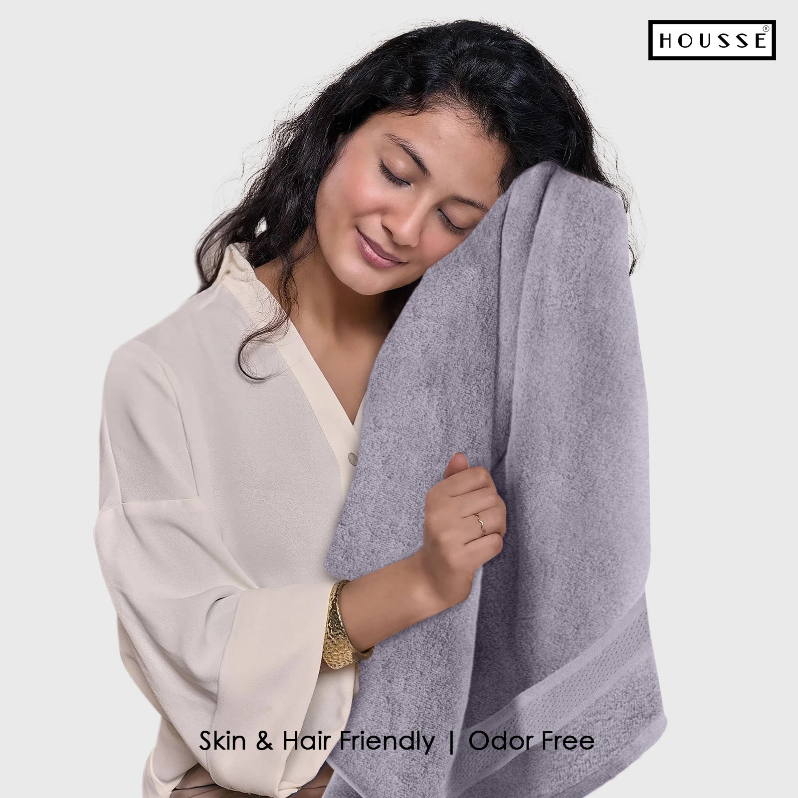 HOUSSE Nexora 100% Pure Cotton 600 GSM Bath Towel 75x150 cm – Extra Large, Ultra Soft, Quick Dry & Highly Absorbent Premium Towel for Home, Travel & Daily Use (Lavender Luxe)