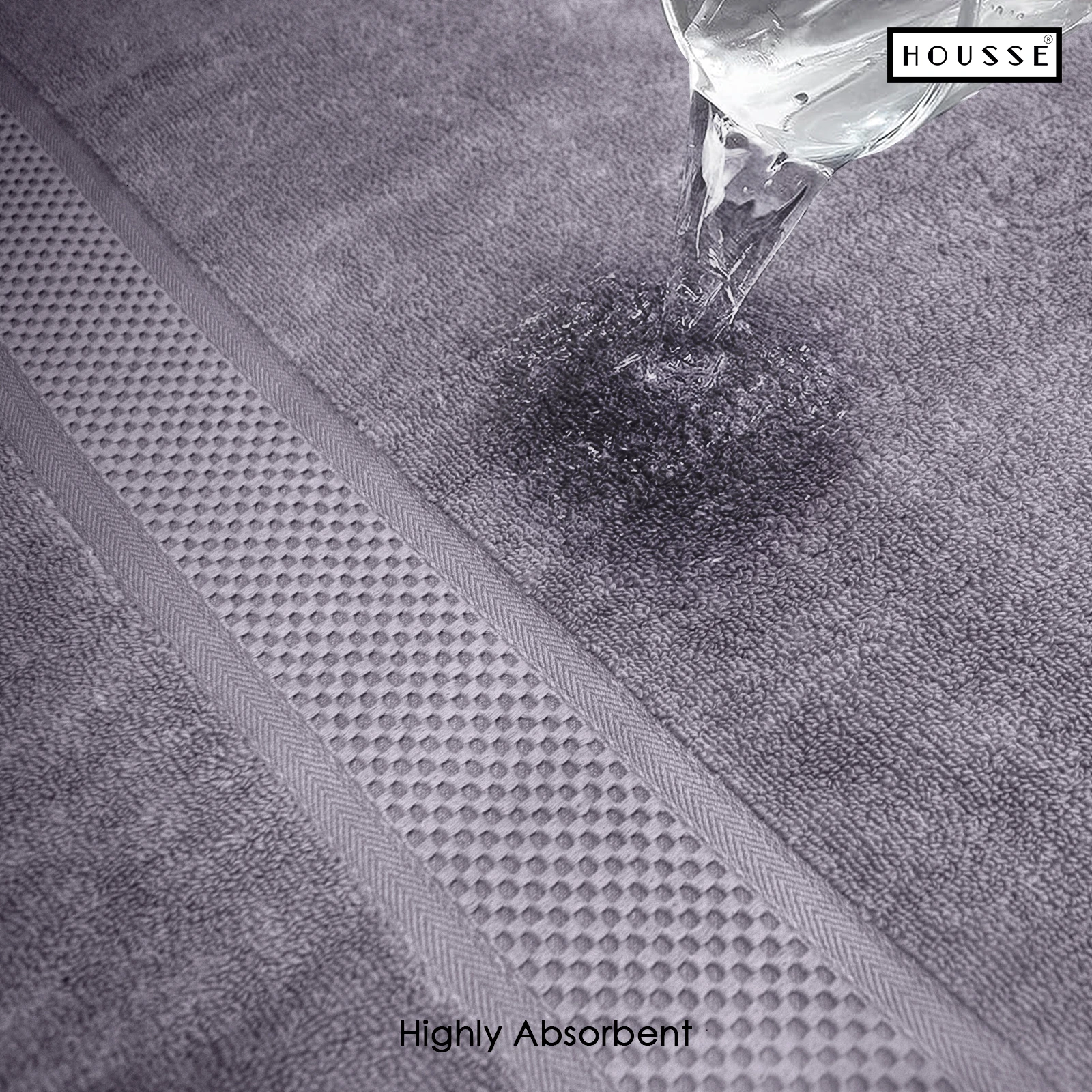 HOUSSE Nexora 100% Pure Cotton 600 GSM Bath Towel 75x150 cm – Extra Large, Ultra Soft, Quick Dry & Highly Absorbent Premium Towel for Home, Travel & Daily Use (Lavender Luxe)