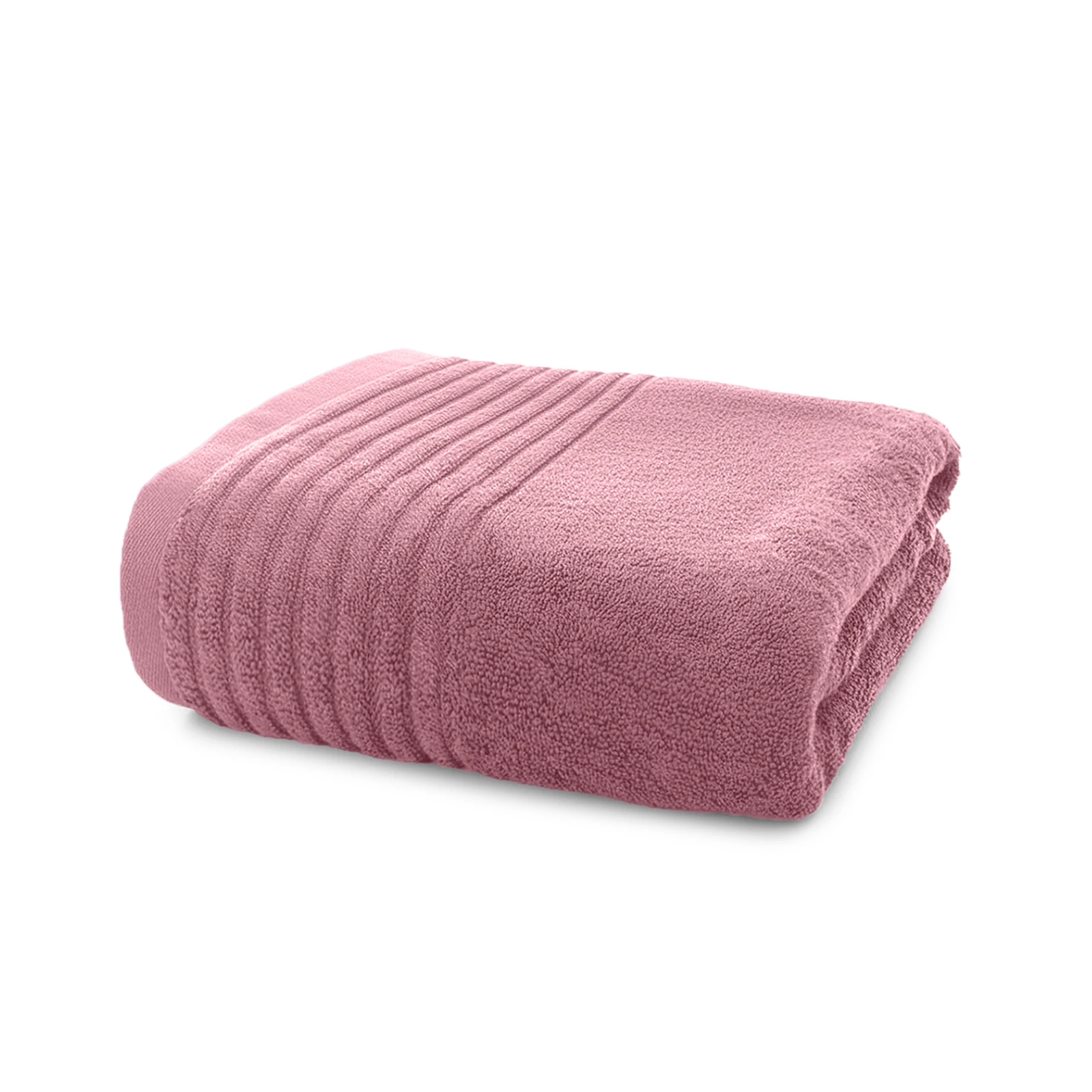 HOUSSE Natura Luxury Bamboo Bath Towel 600 GSM – Zero Twist Terry, Extra Large 70×140 cm, Soft, Absorbent & Eco-Friendly Hotel Spa Towel for Men/Women-Dusty Rose