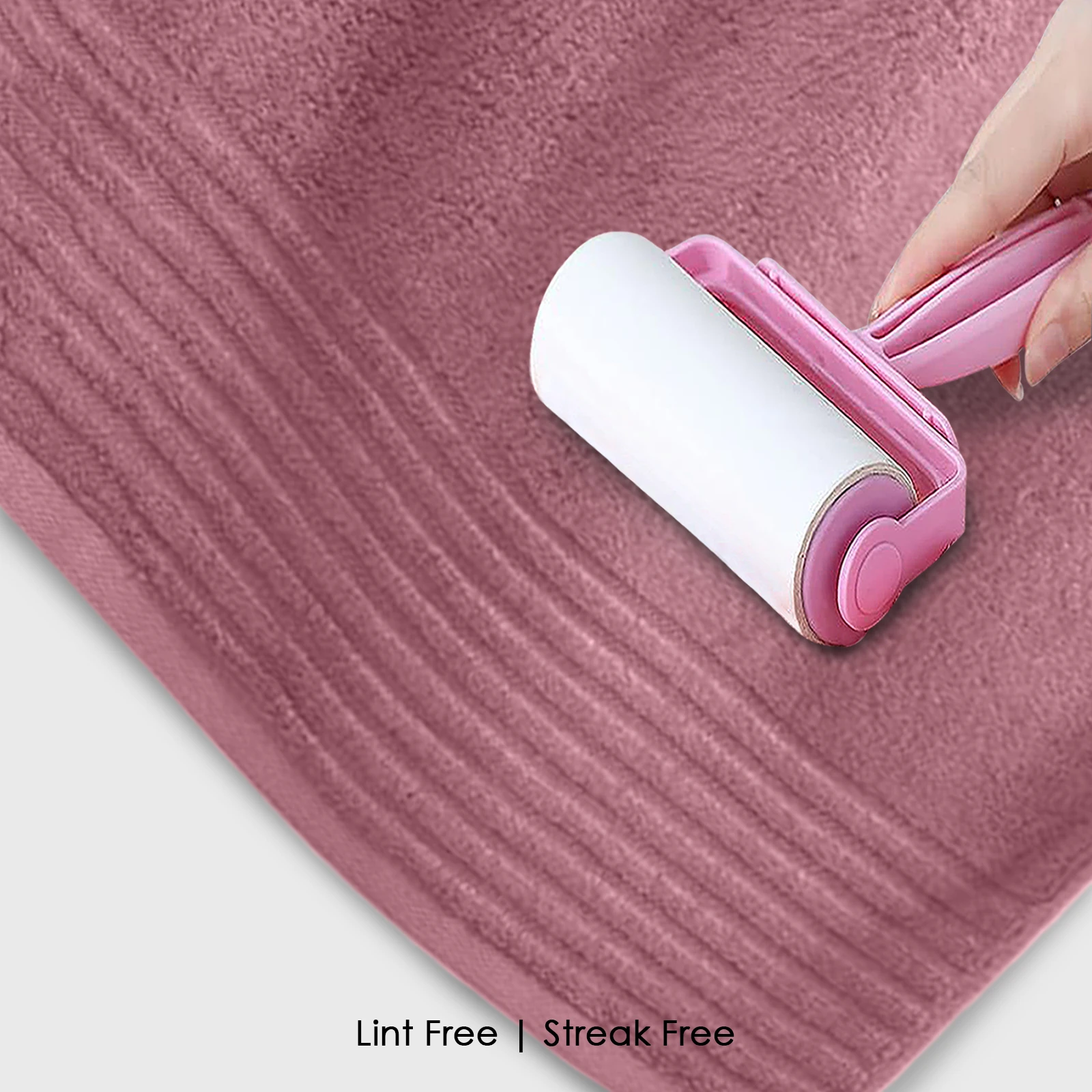 HOUSSE Natura Luxury Bamboo Bath Towel 600 GSM – Zero Twist Terry, Extra Large 70×140 cm, Soft, Absorbent & Eco-Friendly Hotel Spa Towel for Men/Women-Dusty Rose