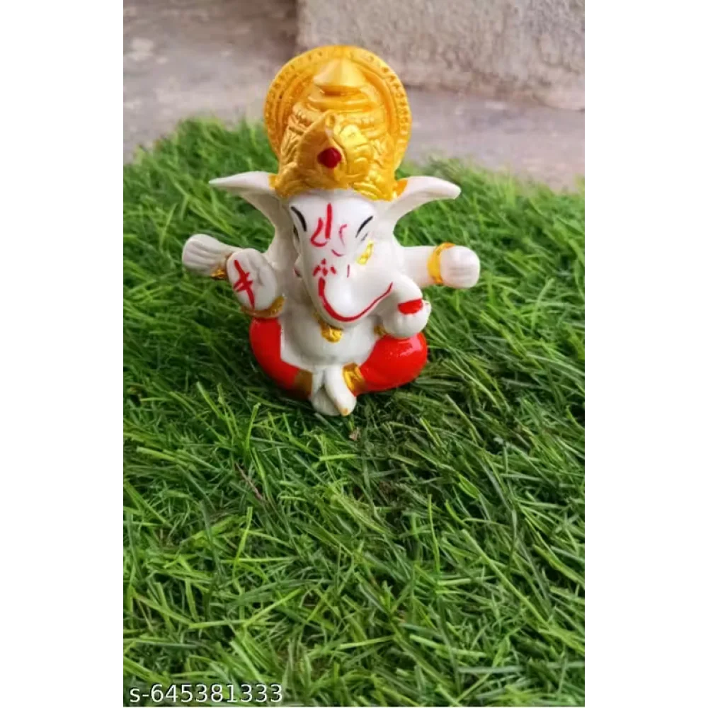 Handcrafted Ganeshji Idol with Pagri – Decorative Lord Ganesha Statue for Home & Pooja