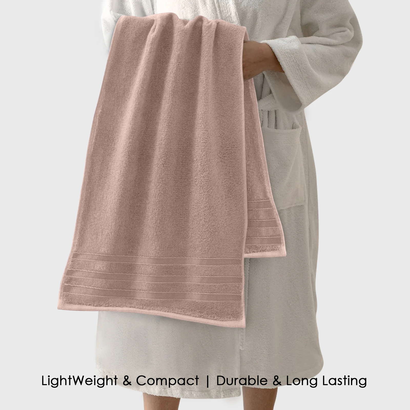 HOUSSE Haaven Luxury Bamboo Zero-Twist Bath Towel 70×140 cm, 600 GSM – Extra Soft, Eco-Friendly & Highly Absorbent – Extra Large Organic Bamboo Hotels & Spa Bath Towel