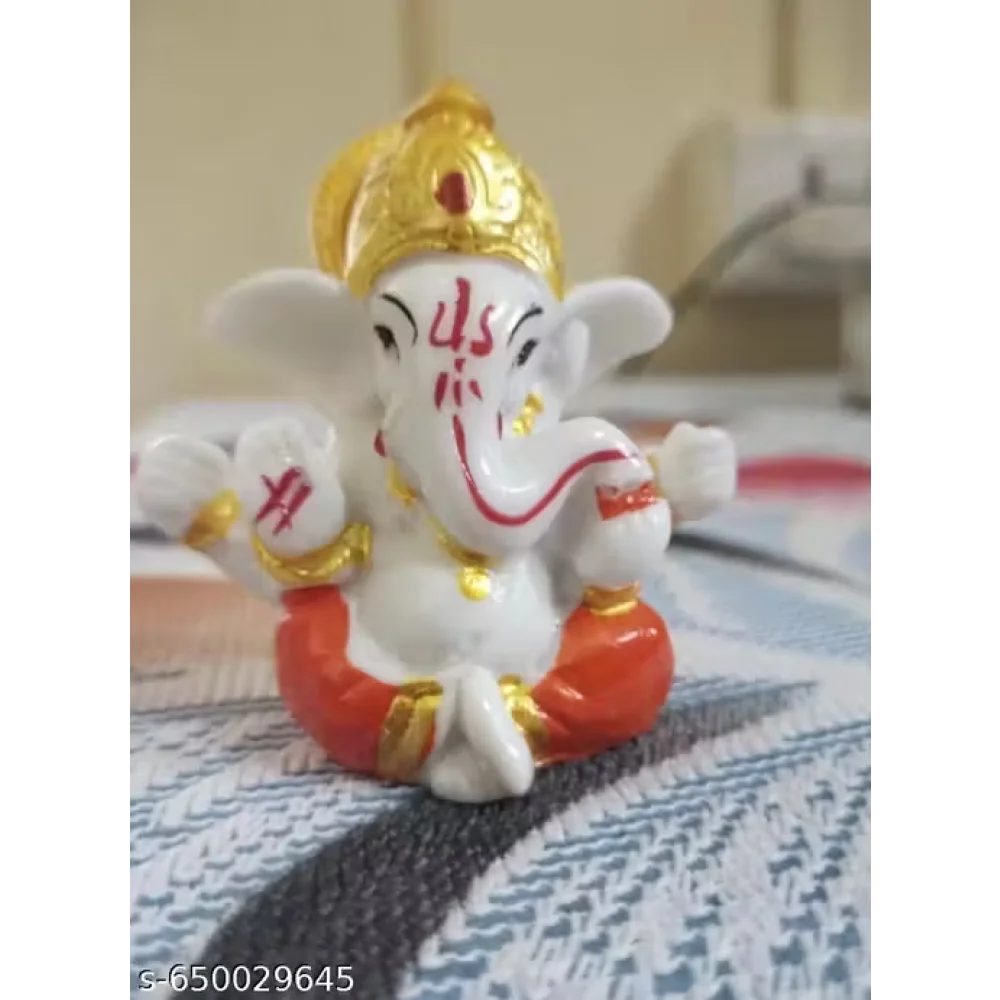 Handcrafted Ganeshji Idol with Pagri – Decorative Lord Ganesha Statue for Home & Pooja