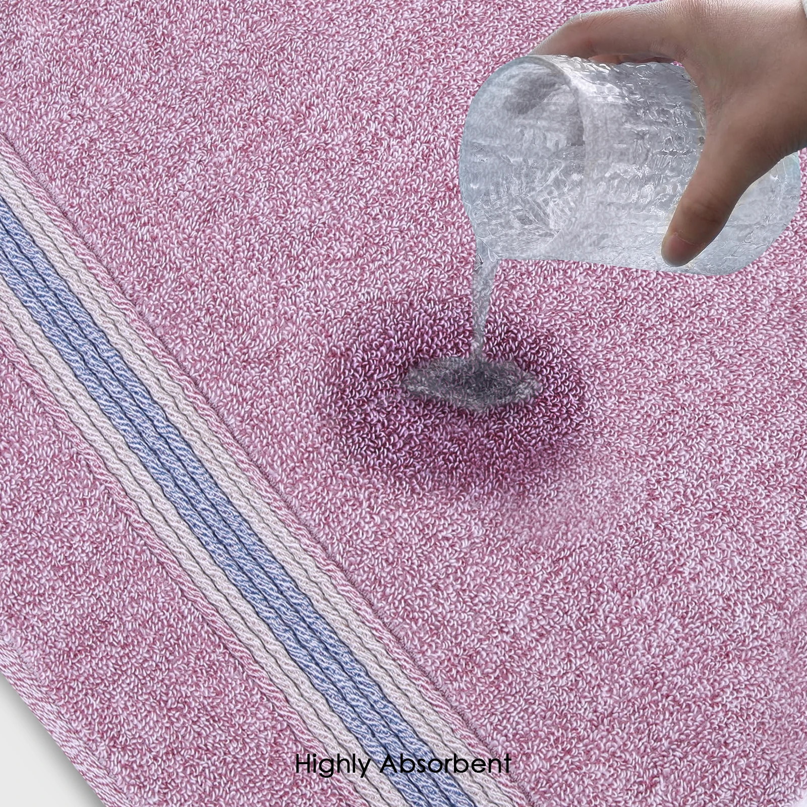 HOUSSE Esentia Bamboo & Cotton Bath Towels 550 GSM – 70×150 cm – Ultra Soft, Highly Absorbent & Quick-Drying – Eco-Friendly Luxury Bath Towel Set