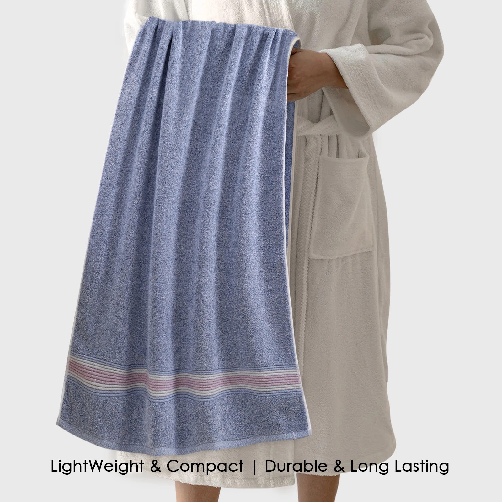 HOUSSE Esentia Bamboo & Cotton Bath Towels 550 GSM– 70×150 cm – Ultra Soft, Highly Absorbents & Quick-Drying – Eco-Friendly Luxury Bath Towel Set.