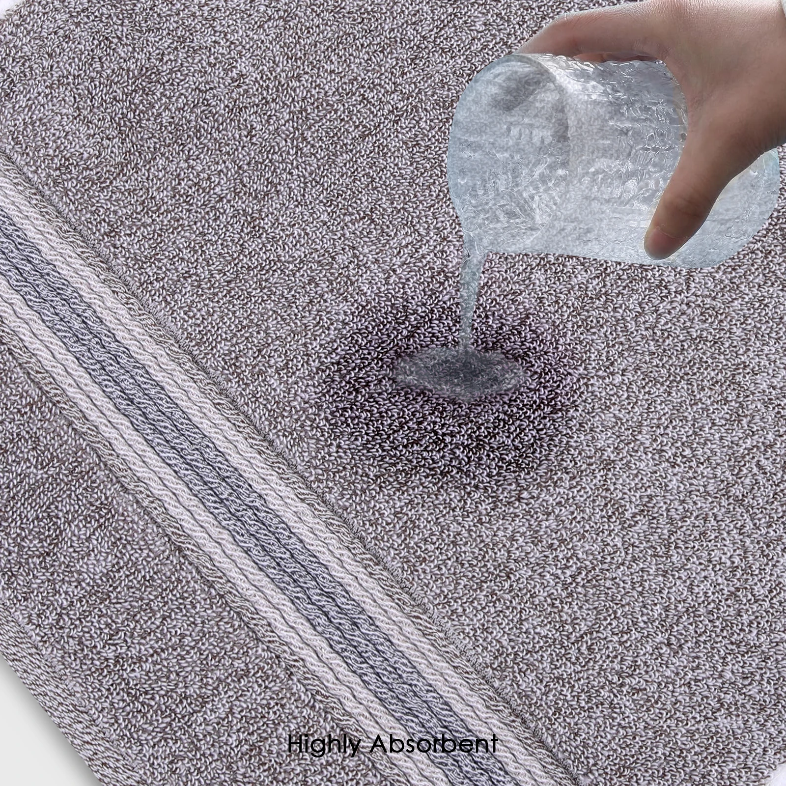 HOUSSE Esentia Bamboo & Cotton Bath Towels 550 GSM– 70×150 cm – Ultra Soft, Highly Absorbent & Quick-Drying – Eco-Friendly Luxury Bath Towel Set