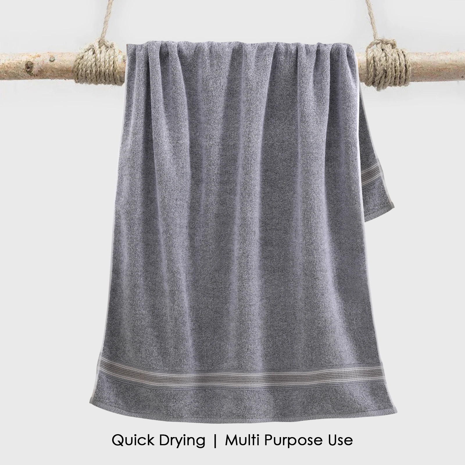 HOUSSE Esentia Bamboo & Cotton Bath Towels 550 GSM – 70×150 cm – Ultra Soft, Highly Absorbent & Quick-Drying – Eco-Friendly Luxury Bath Towel Set.