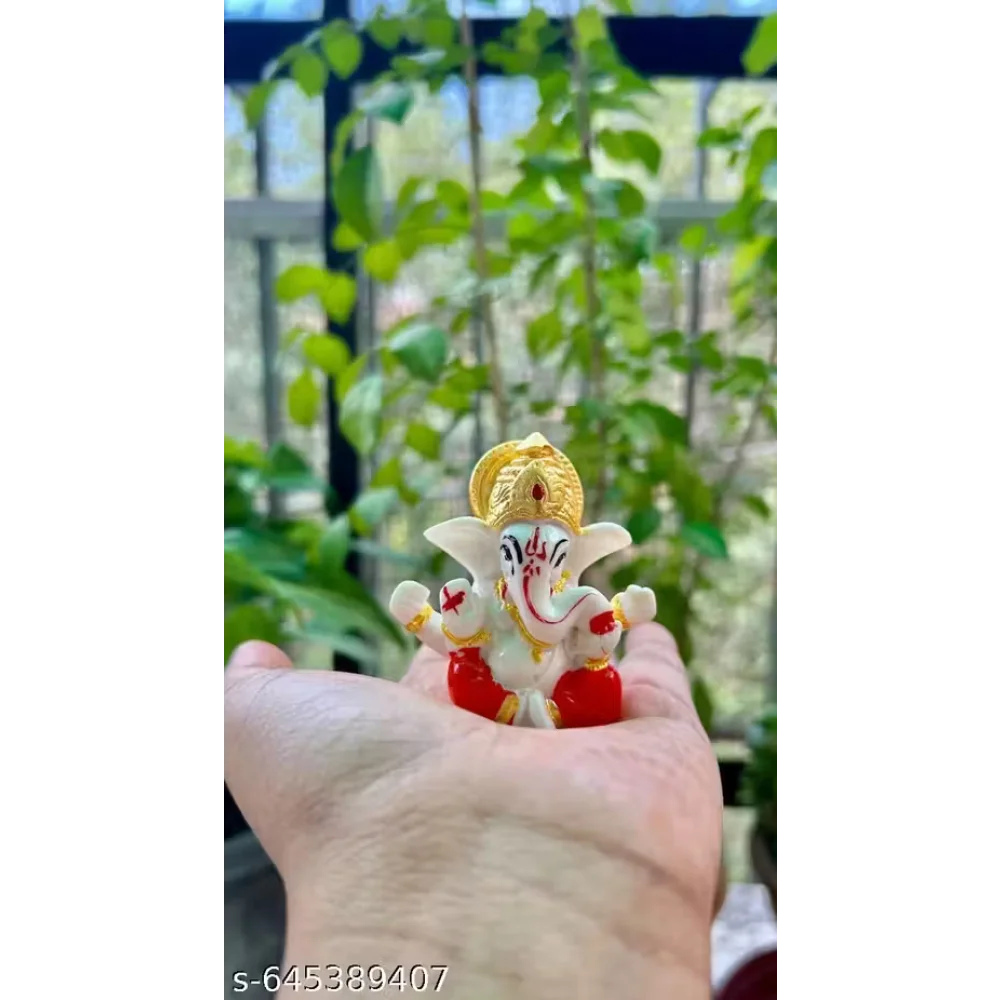 Handcrafted Ganeshji Idol with Pagri – Decorative Lord Ganesha Statue for Home & Pooja