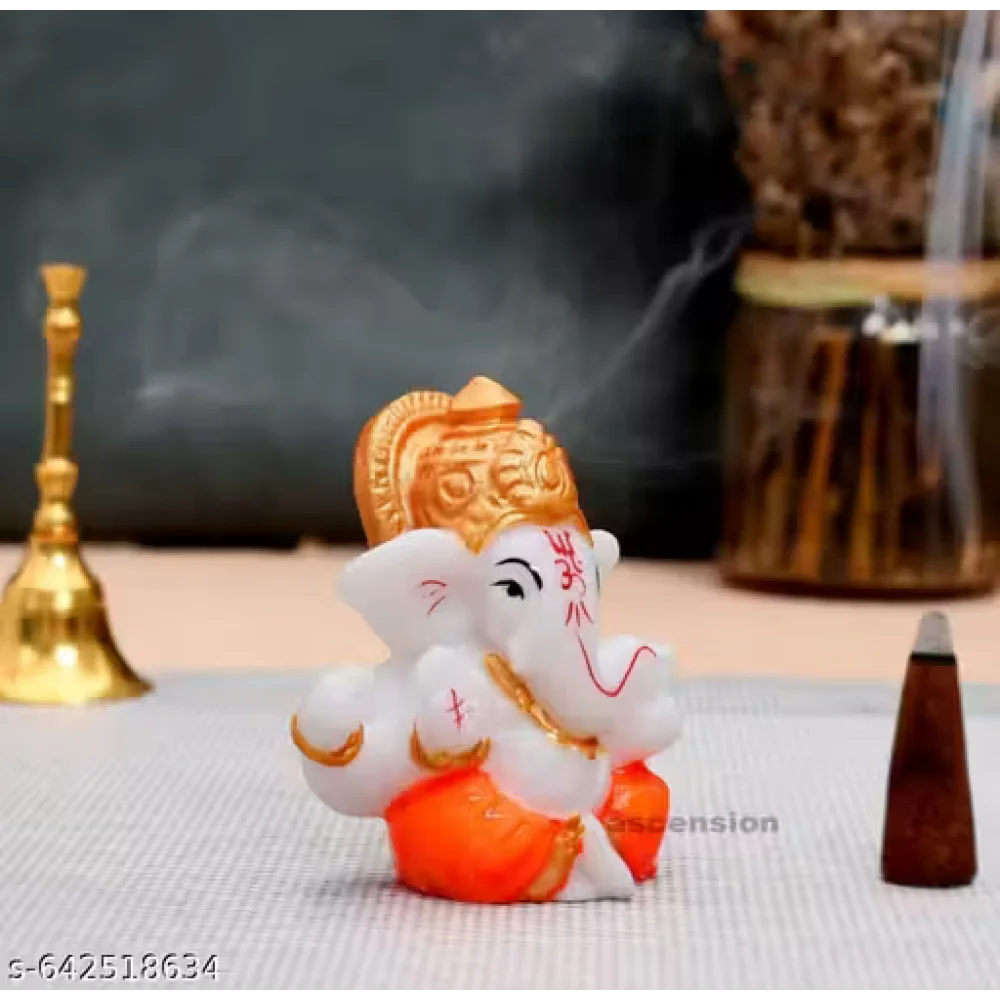 Handcrafted Ganeshji Idol with Traditional Pagri – Decorative Lord Ganesha Statue (BUY 1 GET 1 FREE)