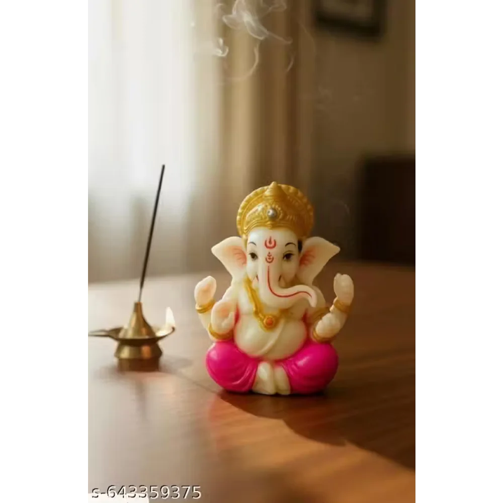 Handcrafted Ganeshji Idol with Pagri – Decorative Lord Ganesha Statue for Home & Pooja
