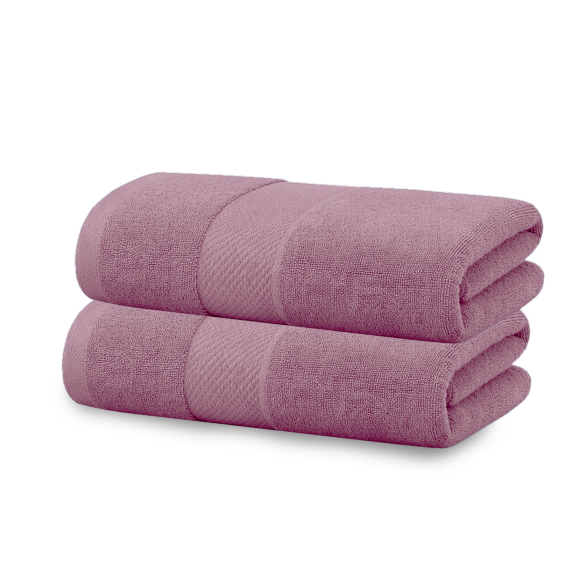 HOUSSE Cotton Bath Towels |Large Size (75 cms x 150 cms) - Quick Absorption &Faster Drying Bath Towel | 450 GSM | 2 Piece Set Bath Towel for Men/Women.