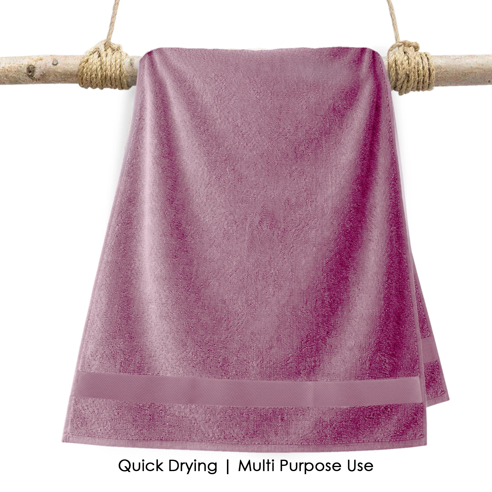 HOUSSE Cotton Bath Towels |Large Size (75 cms x 150 cms) - Quick Absorption &Faster Drying Bath Towel | 450 GSM | 2 Piece Set Bath Towel for Men/Women.