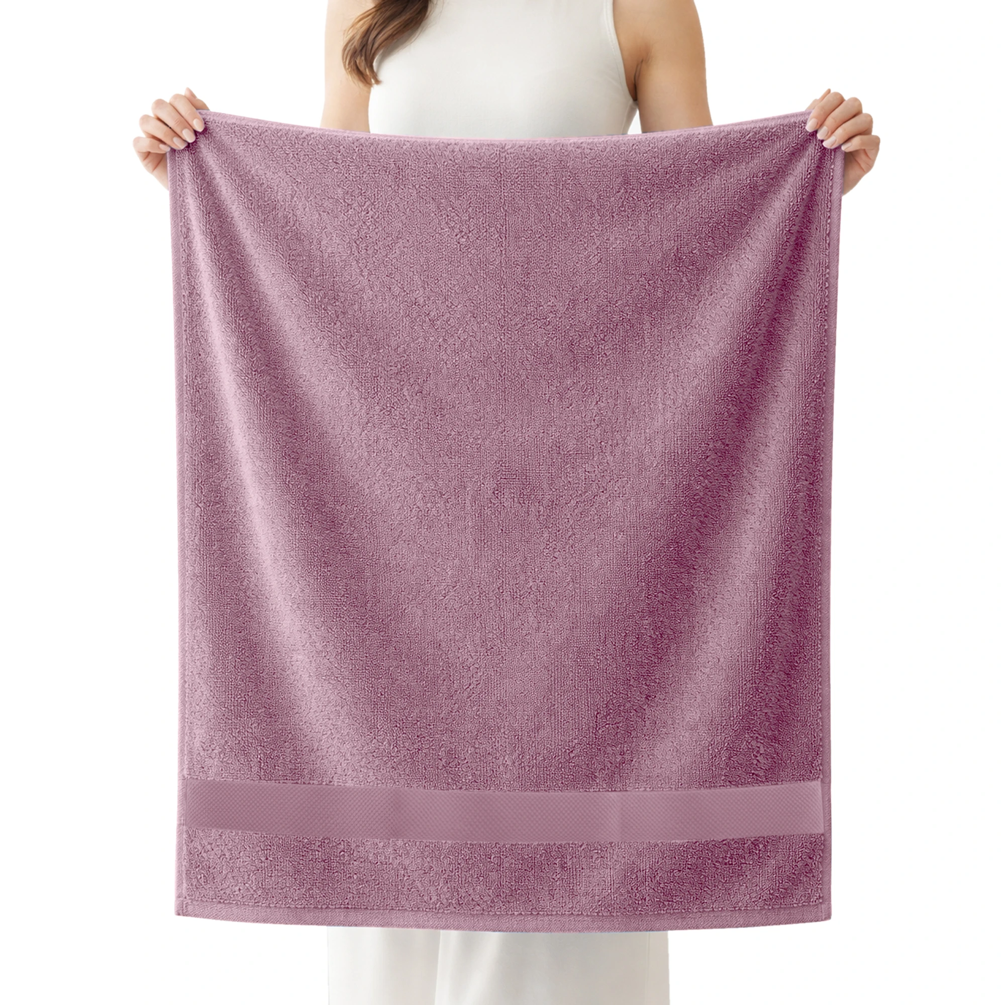 HOUSSE Cotton Bath Towels |Large Size (75 cms x 150 cms) - Quick Absorption &Faster Drying Bath Towel | 450 GSM | 2 Piece Set Bath Towel for Men/Women.